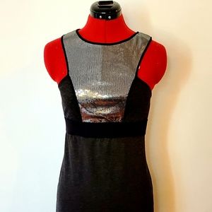 Chelsea & Violet Black/ Silver Sequined Dress